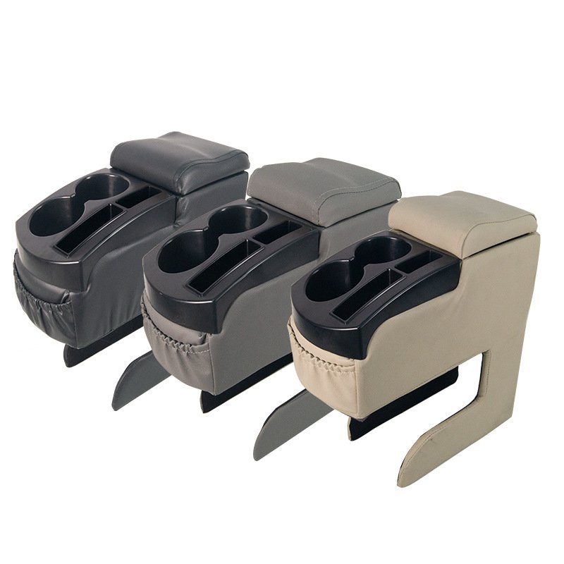 Center Console Armrest Storage Box Universal Two Holes for Bottle Car Accessories AC-458A Universal Armrest Car Console Box