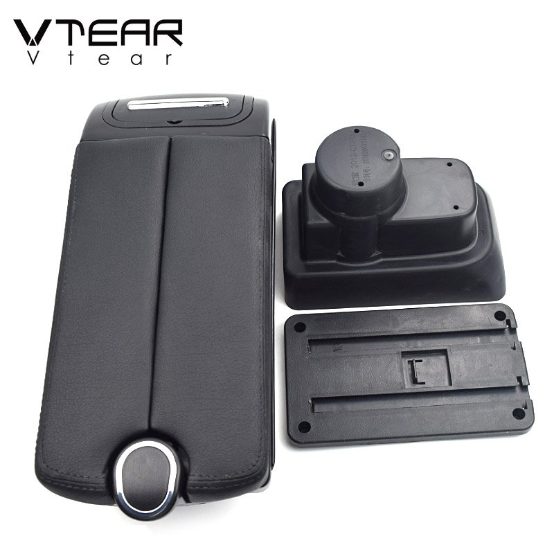 Vtear for Opel Corsa Accessories Armrest Box Center Console ABS Storage Box Automobile Interior Leather Arm Rest Car-styling Car