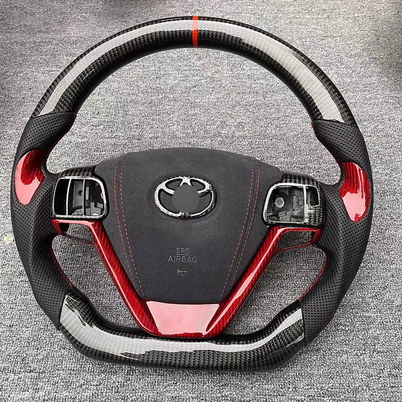 Customized Car Steering Wheels Fit For Sienna Toyota Highlander Steering Wheel Carbon Fiber 2015 2017 2018 2016