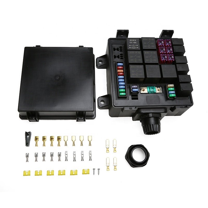 15 Ways Waterproof Slot Relay Box 15 Relays 16 Blade Fuses and 1 ANS Fuse 6 Fuse Link for Automotive Marine and Boat