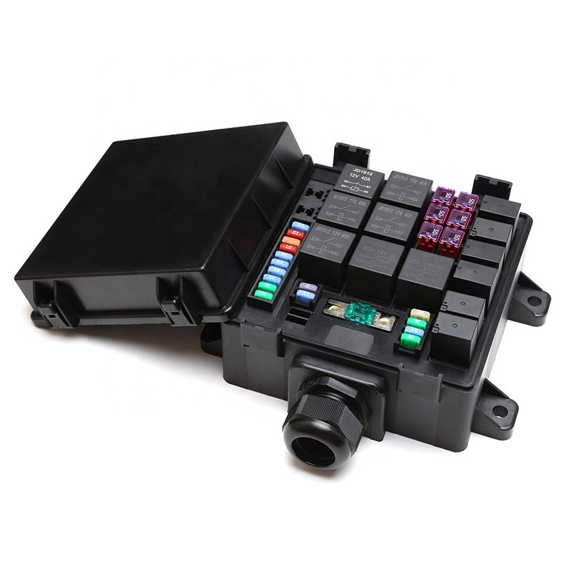 15 Ways Waterproof Slot Relay Box 15 Relays 16 Blade Fuses and 1 ANS Fuse 6 Fuse Link for Automotive Marine and Boat