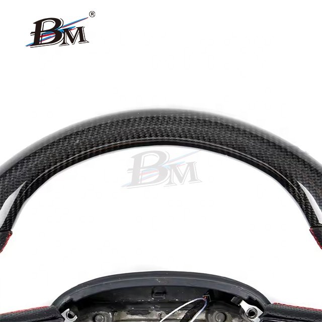 Led Black Glossy Carbon Fiber For Jeep Grand Cherokee Custom Steering Wheels 2014 2015 2016 2017 2018 2019 2020 2021 2022 2023+