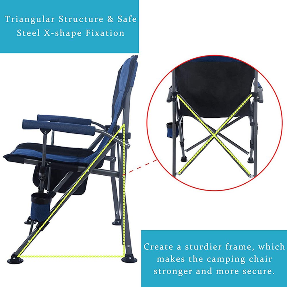 Outdoor Freestyle Rocker Portable Rocking Folding Oxford Outdoor Camping Chair