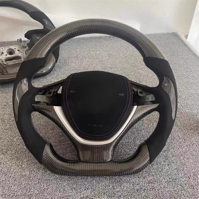 For BMW GT F10 F11 F07 F18 F06 F12 F13 F01 F02 F03 F04 5 6 7 Series Customization Carbon Fiber Leather Steering Wheel