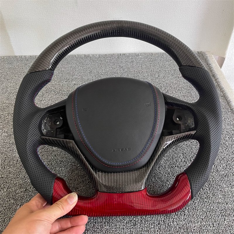 For BMW GT F10 F11 F07 F18 F06 F12 F13 F01 F02 F03 F04 5 6 7 Series Customization Carbon Fiber Leather Steering Wheel