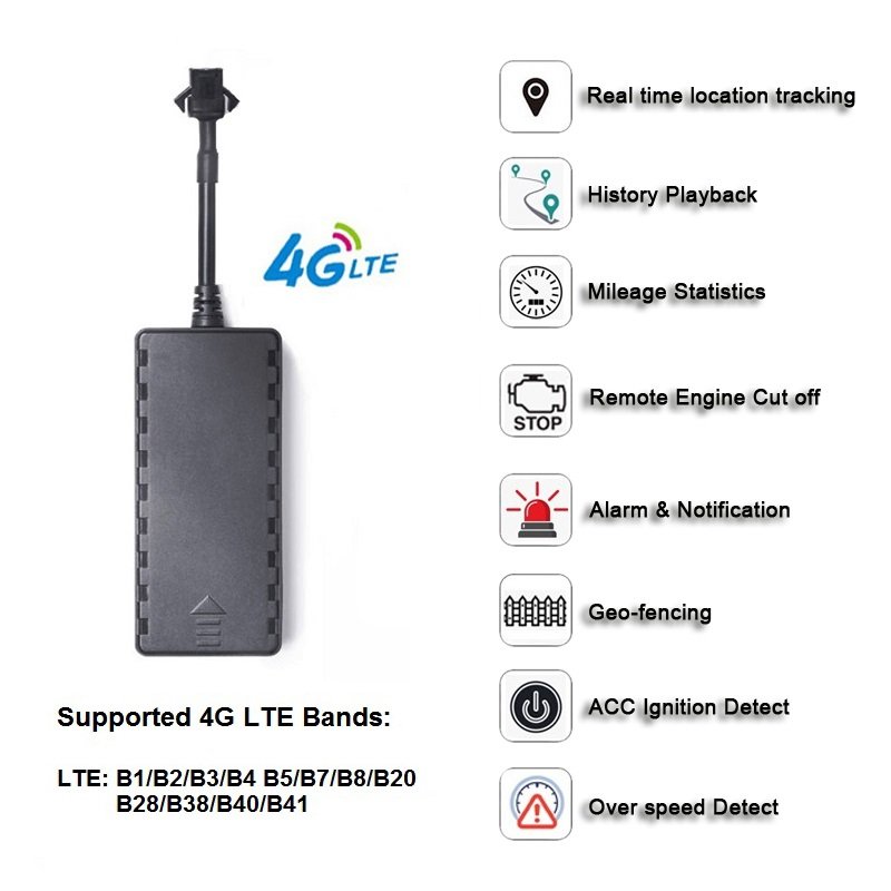 Auto GPS Tracker Relay Spy Car Vehicle 2g 3g 4g GPS Device