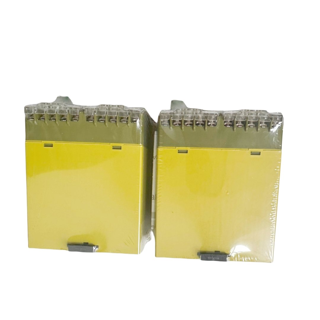 New 474050 PZE 7 24V DC 6S1O Safety Relay by Pilz Miniature Size 20A Max Switching Current Sealed Protection in Stock