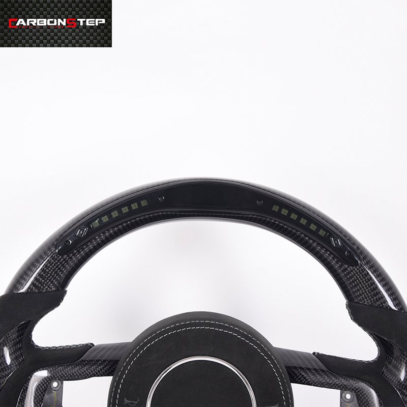 Custom LED Smart Carbon Fiber Car Steering Wheel Fit for Mustang