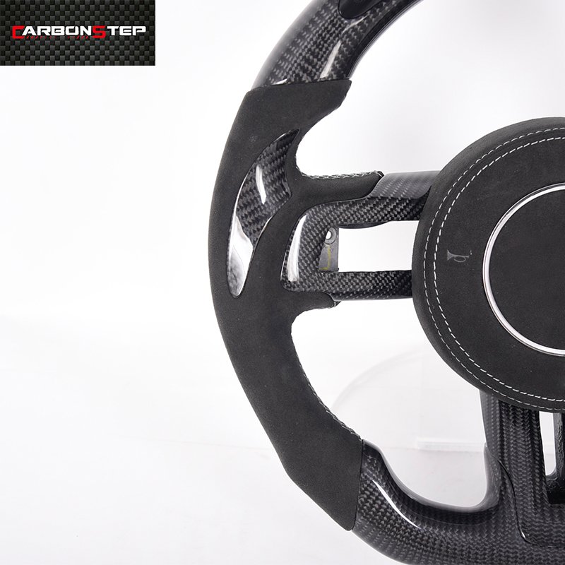 Custom LED Smart Carbon Fiber Car Steering Wheel Fit for Mustang