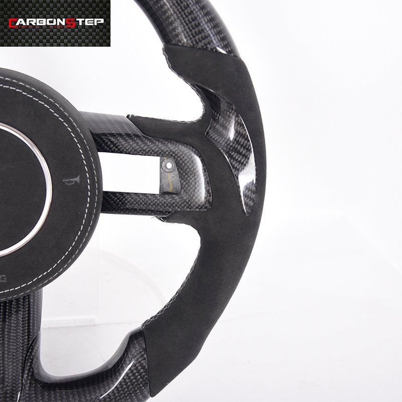 Custom LED Smart Carbon Fiber Car Steering Wheel Fit for Mustang