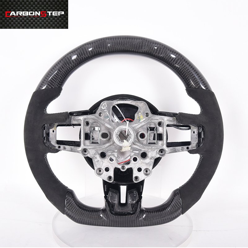 Custom LED Smart Carbon Fiber Car Steering Wheel Fit for Mustang