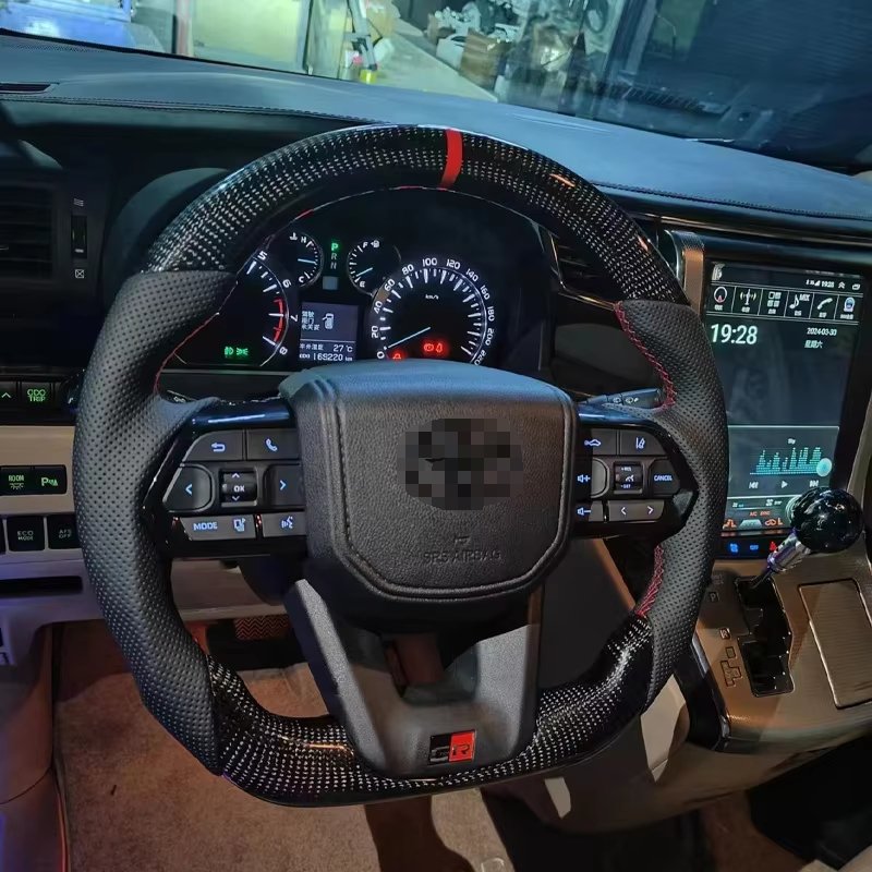 Car Steering wheel For Toyota LAND CRUISER LC200 Bright black Steering wheel 2006-2023