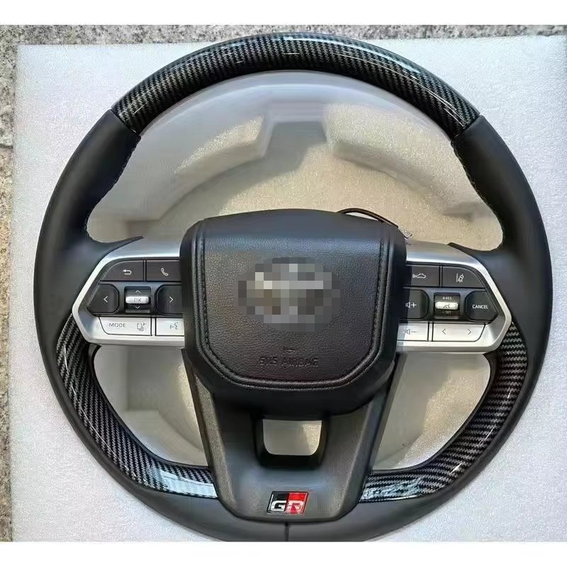 Car Steering wheel For Toyota LAND CRUISER LC200 Bright black Steering wheel 2006-2023
