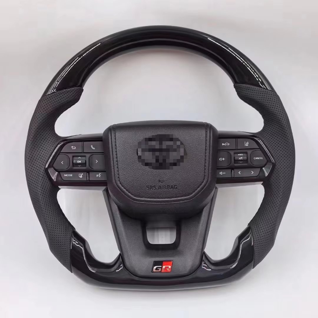 Car Steering wheel For Toyota LAND CRUISER LC200 Bright black Steering wheel 2006-2023