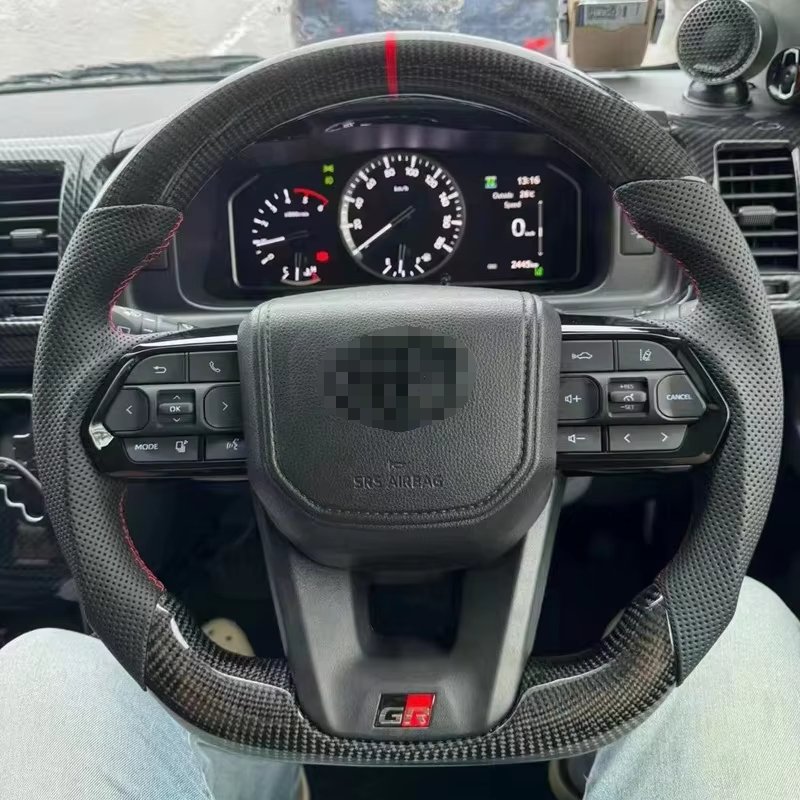 Car Steering wheel For Toyota LAND CRUISER LC200 Bright black Steering wheel 2006-2023