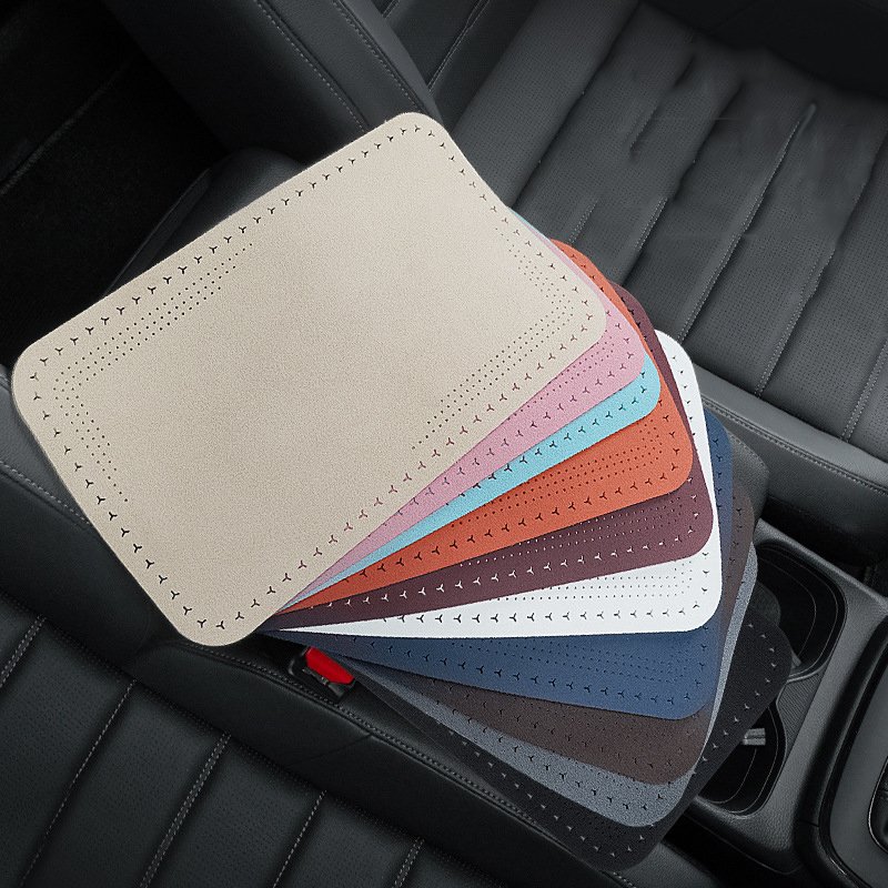 Car Armrest Box Cushion Suede Car Center Armrest Box Protective Pad Interior Supplies Universal