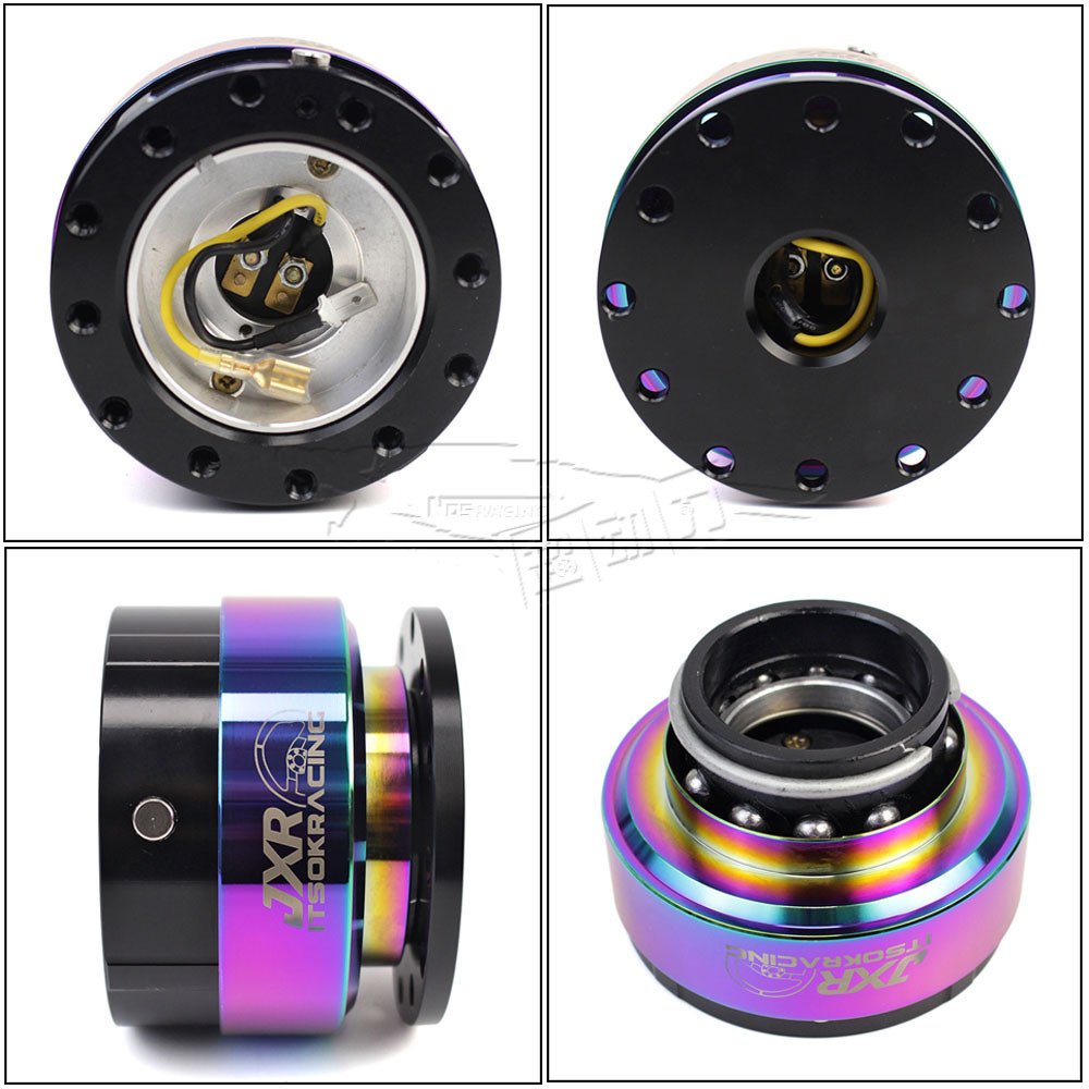 JXR PCD 70MM 74MM Volante Snap Off Hub Adapter Boss Kit Aluminum Universal Racing Car Ding Sound Steering Wheel Quick Release