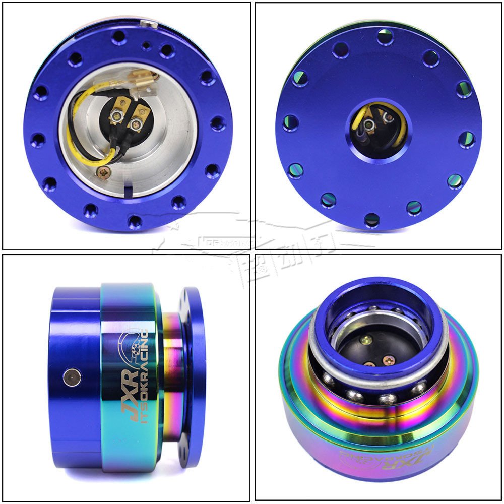 JXR PCD 70MM 74MM Volante Snap Off Hub Adapter Boss Kit Aluminum Universal Racing Car Ding Sound Steering Wheel Quick Release