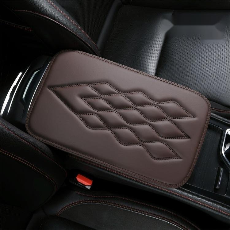 Material Pu Leather Universal Auto Center Console Car Armrest Cushion Custom Car Armrest Pad
