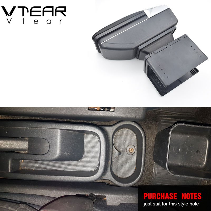 Vtear for Daihatsu Sirion Armrest Central Store Content Storage Box Products Interior Arm Rest Car-styling Accessories