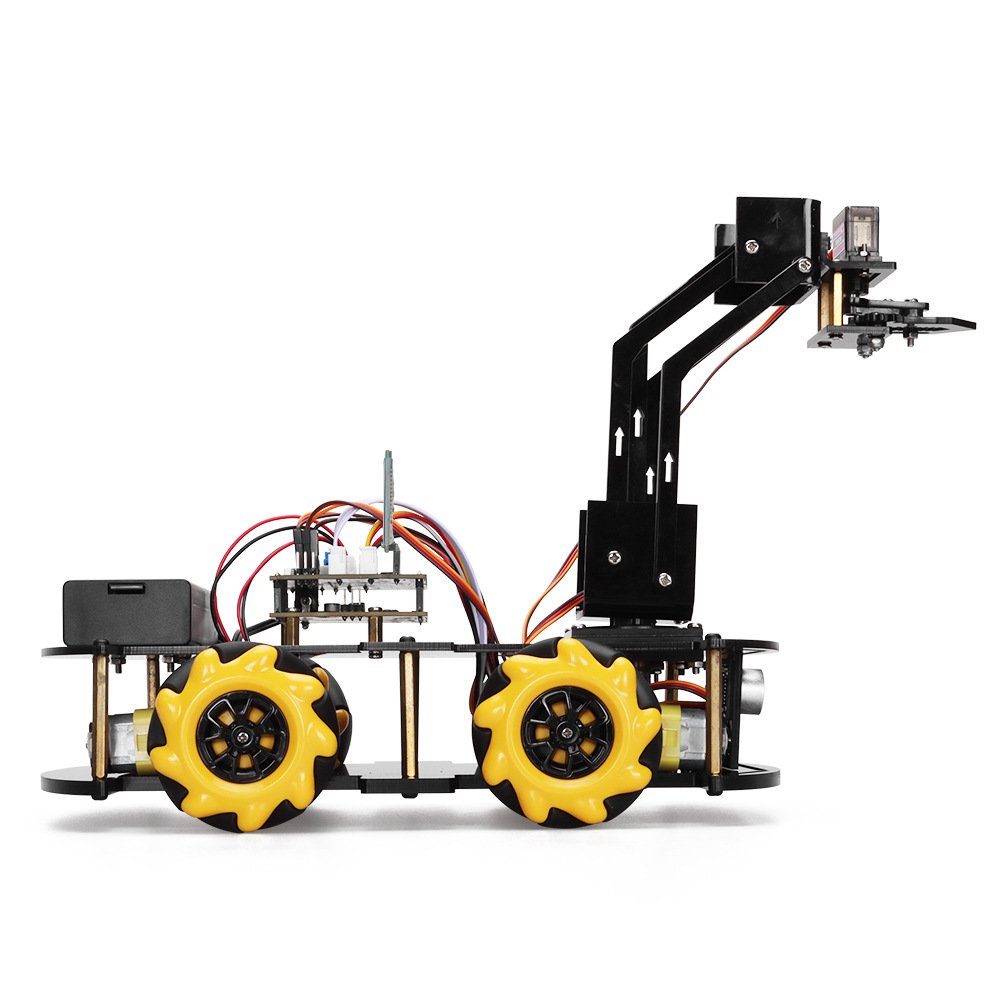 Original Compatible Wheel Mechanical Arm Robot Car Bt Smart Obstacle Avoidance Car Kit for Arduinos Mecanum