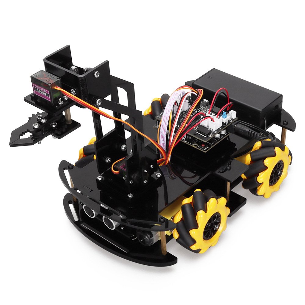 Original Compatible Wheel Mechanical Arm Robot Car Bt Smart Obstacle Avoidance Car Kit for Arduinos Mecanum