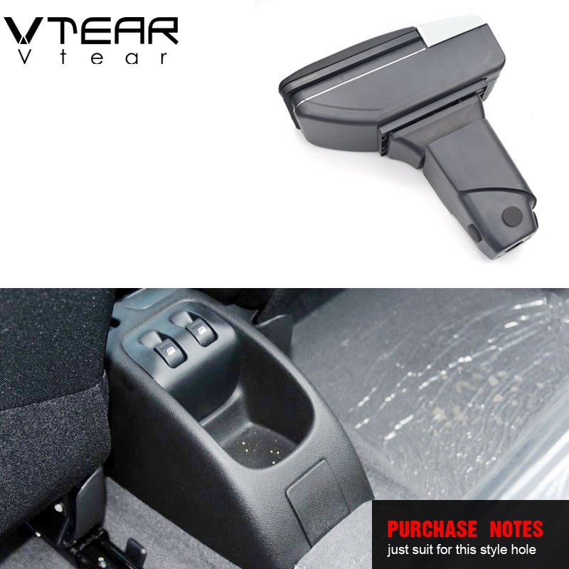 Vtear for PEUGEOT 206 207 Armrest Leather Central Store Storage Box Red Thread Car-styling Interior ABS Arm Rest Accessories