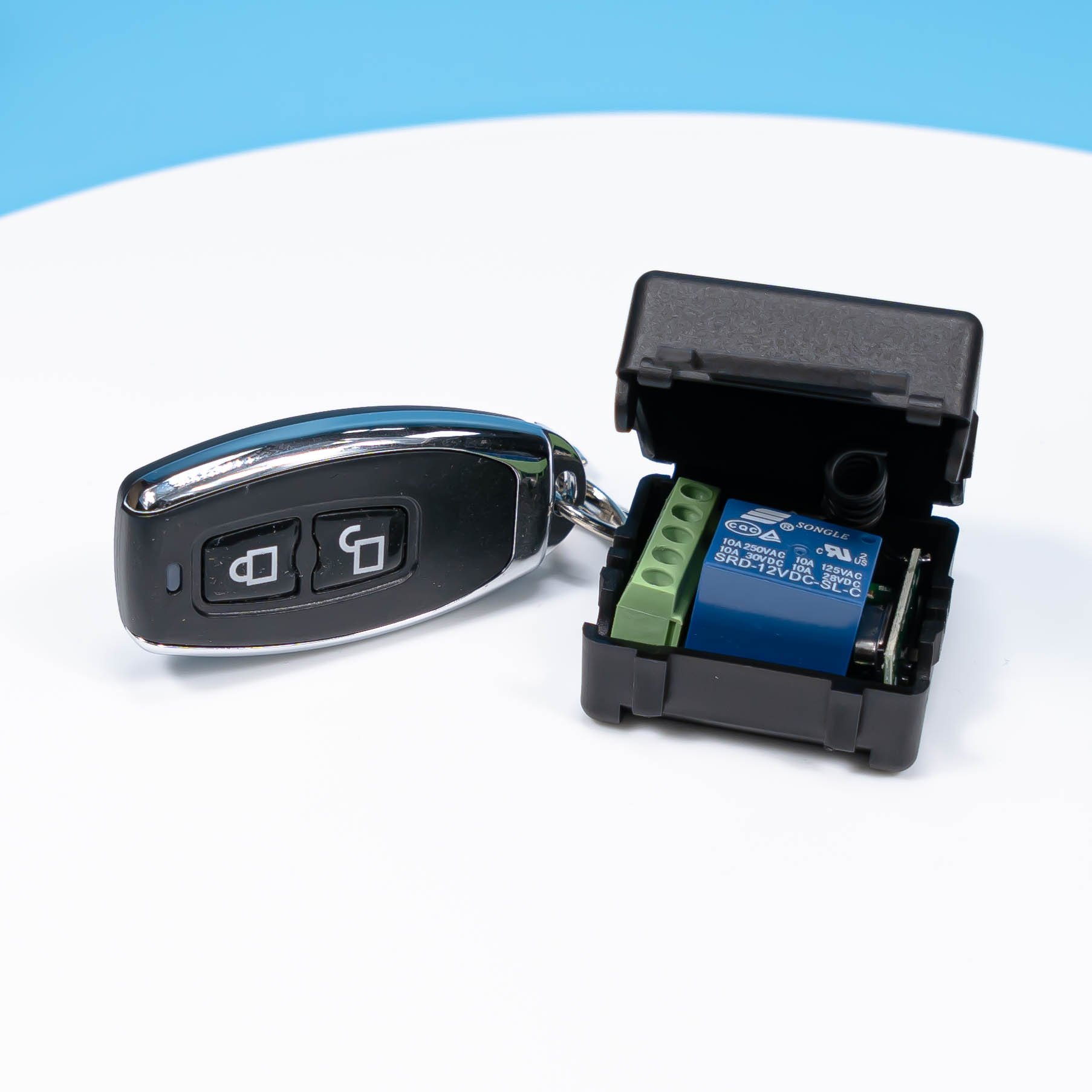 433Mhz Wireless Remote Control EV1527 Learning Code Transmitter 2 Buttons DC 12V 10A RF Relay Receiver Switch 1channel
