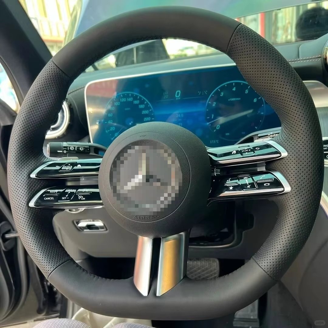 LED Leather Steering Wheel For Mercedes Benz C-Class C300 C200 C180 C260 C43 C63 W204 W205 A45