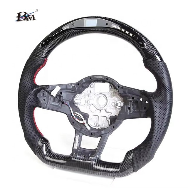 Wholesale LED Light Carbon Fiber For VW 7 GTI 7-R Spots Style Steering Custom Leather Black Wheels Interior Accessories For Cars