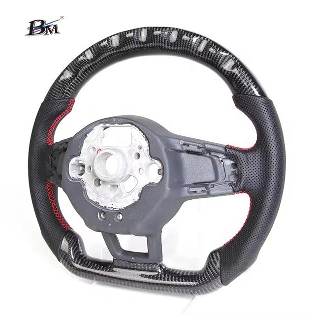 Wholesale LED Light Carbon Fiber For VW 7 GTI 7-R Spots Style Steering Custom Leather Black Wheels Interior Accessories For Cars
