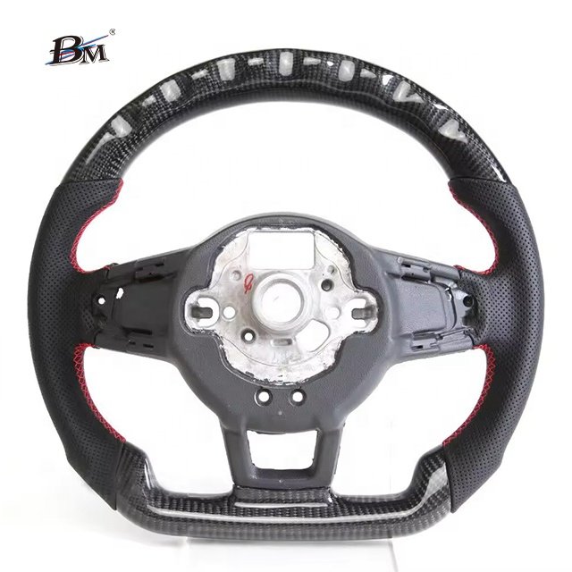 Wholesale LED Light Carbon Fiber For VW 7 GTI 7-R Spots Style Steering Custom Leather Black Wheels Interior Accessories For Cars