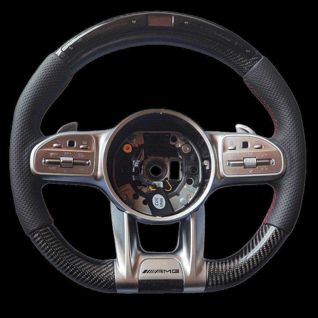 Real Leather Steering Wheel Compatible With New Mercedes Benz Amg Model Old Style Can Be Changed To New Style