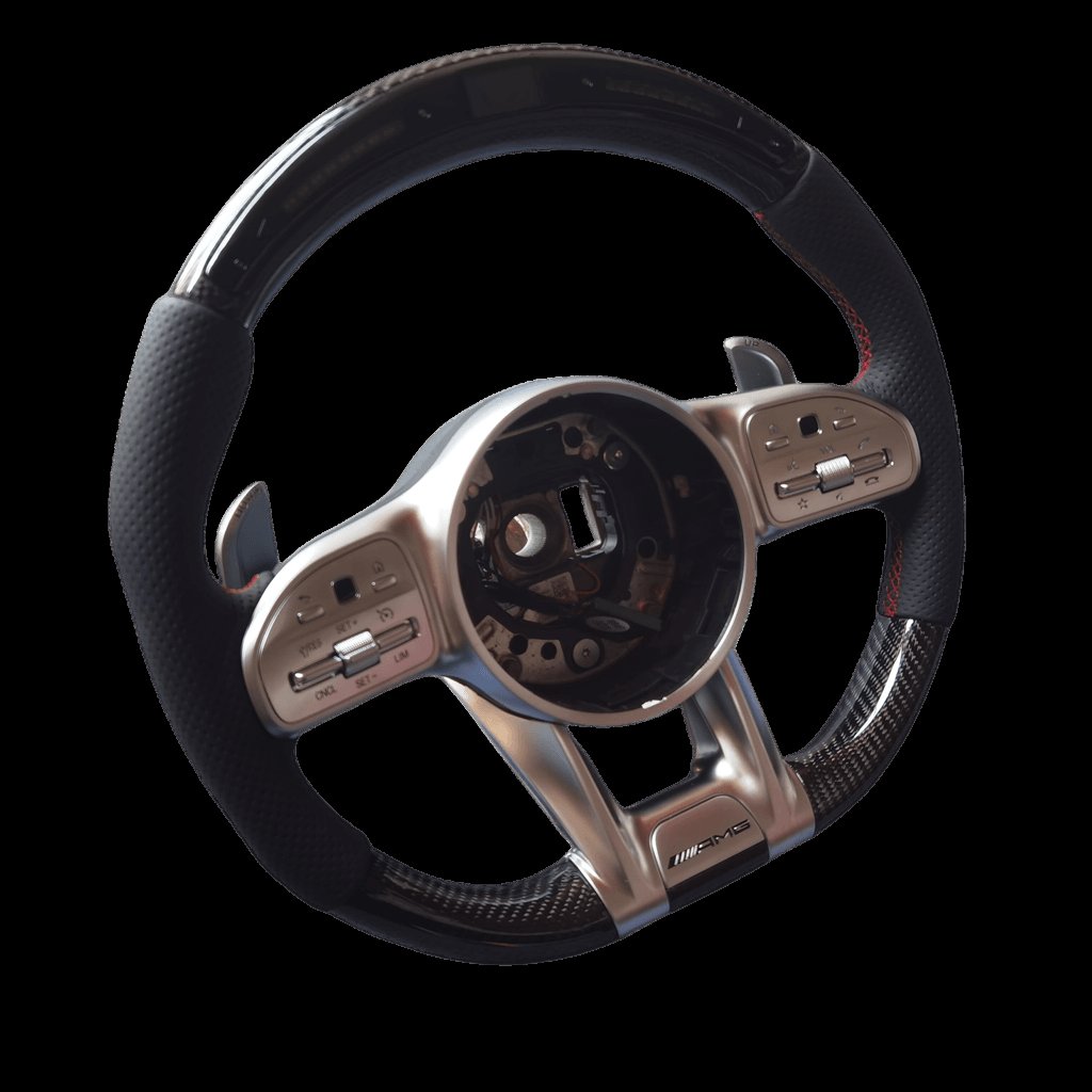 Real Leather Steering Wheel Compatible With New Mercedes Benz Amg Model Old Style Can Be Changed To New Style