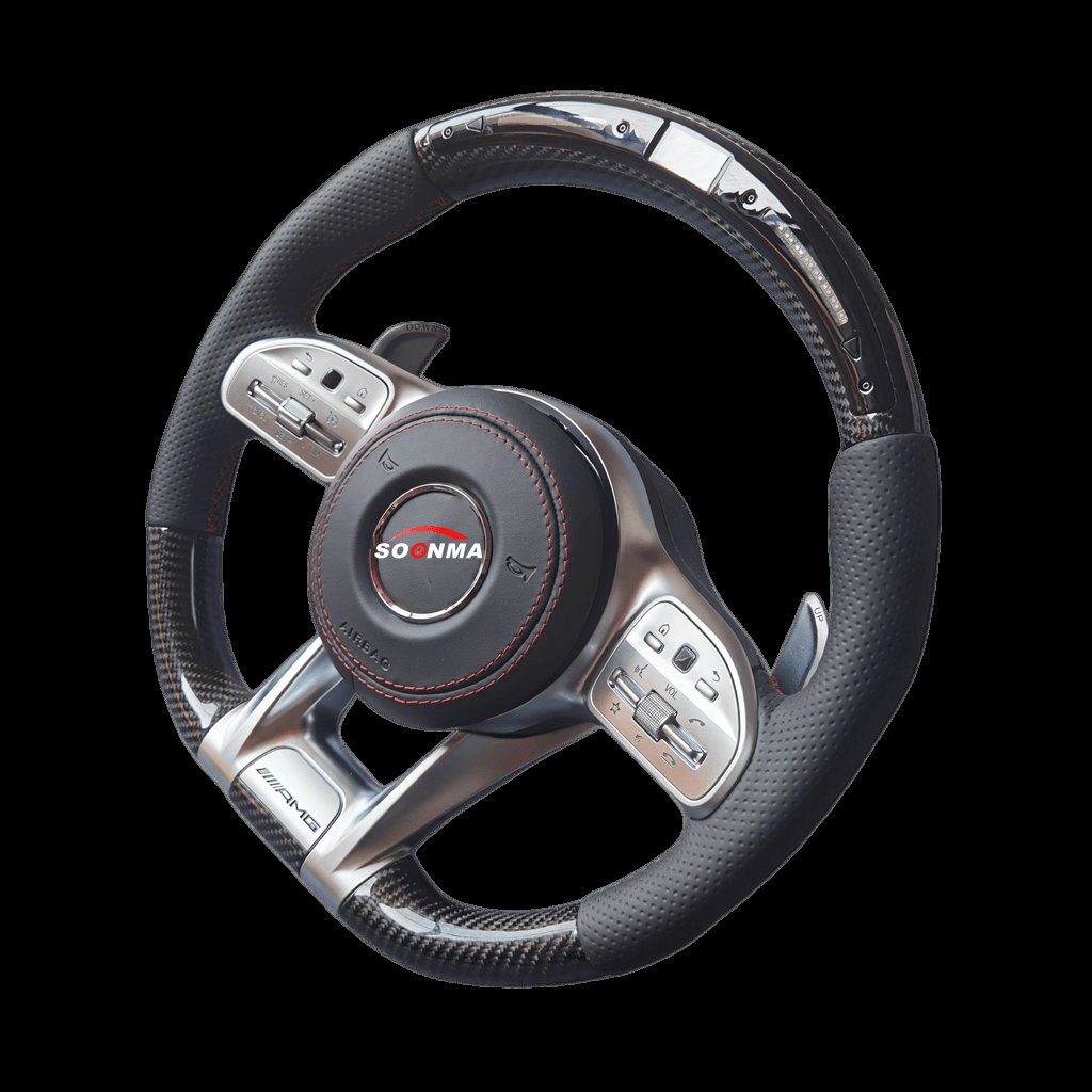 Real Leather Steering Wheel Compatible With New Mercedes Benz Amg Model Old Style Can Be Changed To New Style