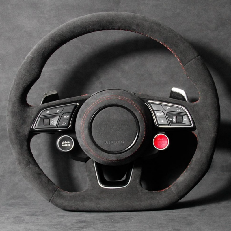 Customized Alcantara M Sport Steering Wheel For Audi B9 MK3 TTRS TTS MK2 S3 R8 TRS C6 C7 S7 S4 A4 B8 RS3 SQ5 S5 2018