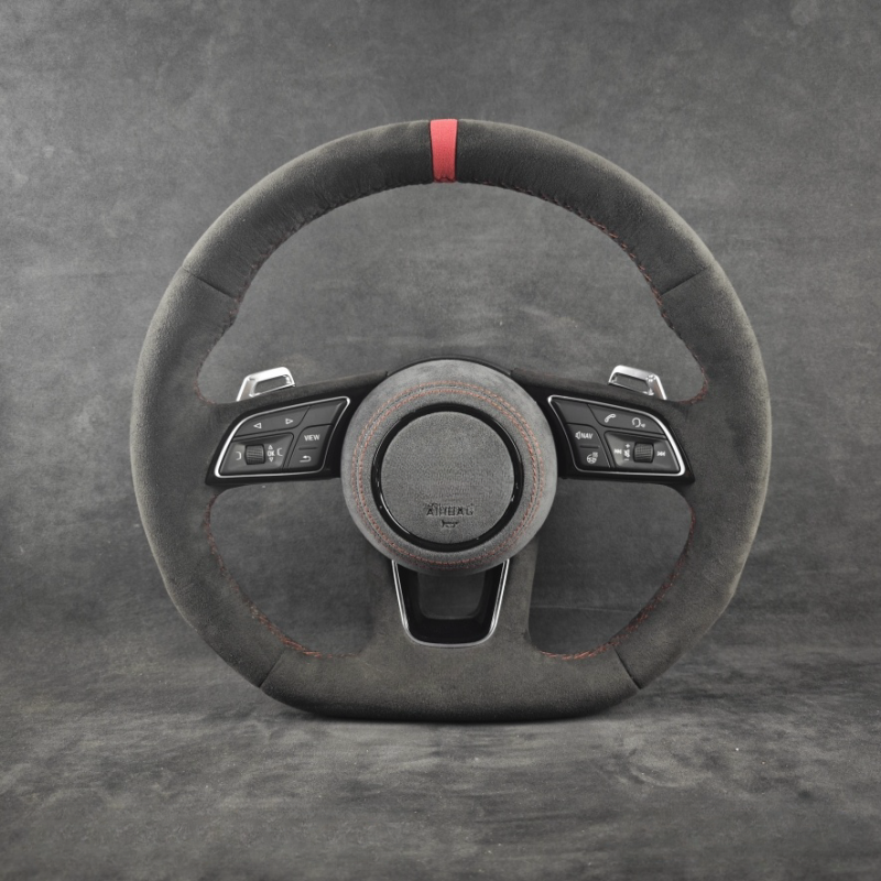 Customized Alcantara M Sport Steering Wheel For Audi B9 MK3 TTRS TTS MK2 S3 R8 TRS C6 C7 S7 S4 A4 B8 RS3 SQ5 S5 2018