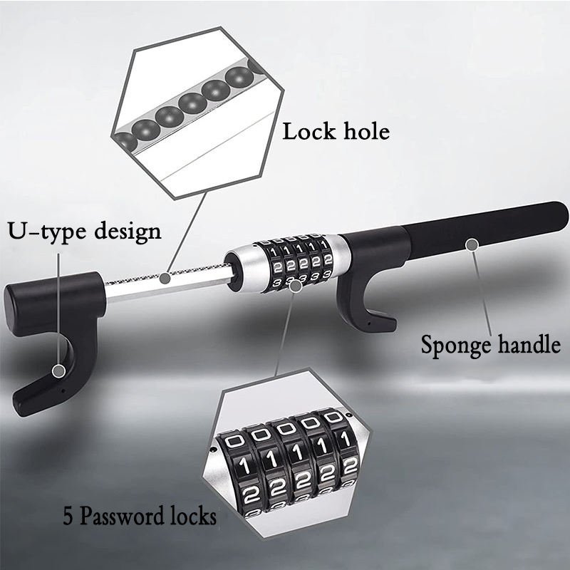 New Style Password Car Steering Wheel Locks Theft Proof Baseball Bat Car Steering Wheel Lock for Car Security and Self-defense