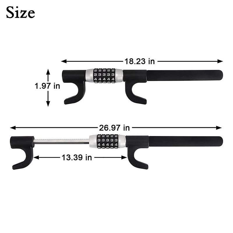 New Style Password Car Steering Wheel Locks Theft Proof Baseball Bat Car Steering Wheel Lock for Car Security and Self-defense