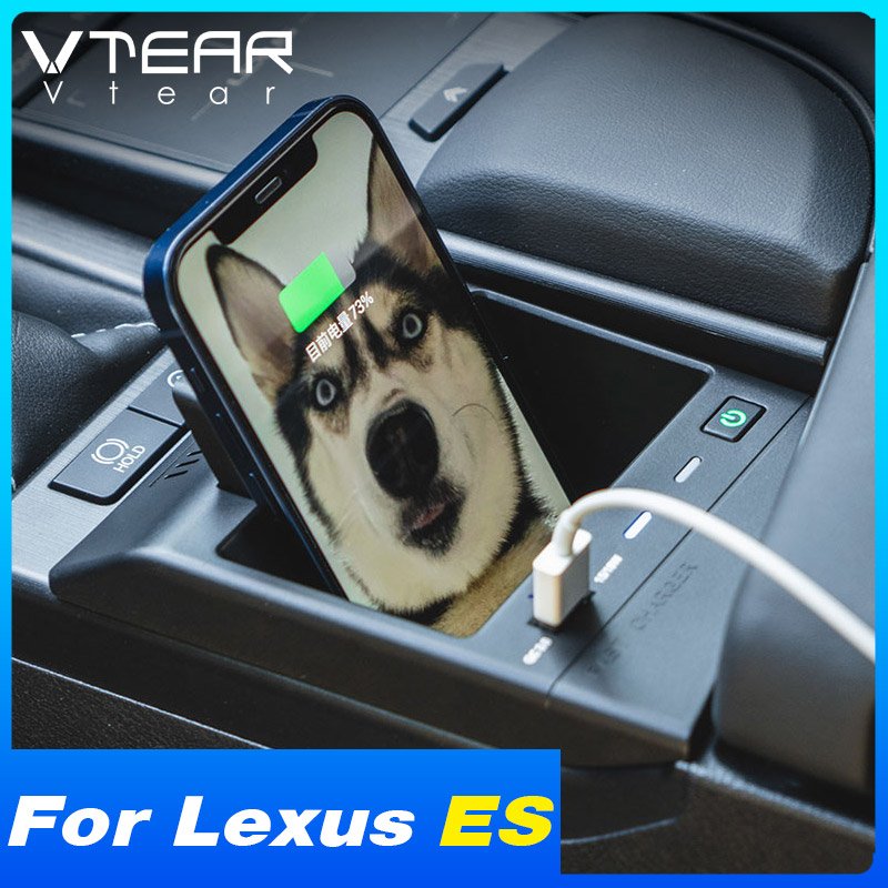 15W Fast Phone Charging QI Car Wireless Charger Interior Modification for Lexus ES ES200 ES260 250 ES300h Accessories 2021-2019