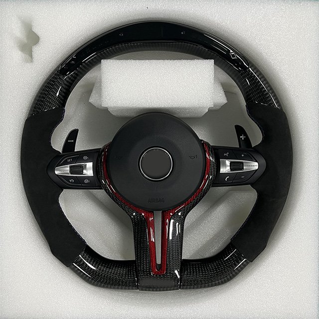Personalized customization LED Display Car Steering Theel For BMW M3 F30 M5 F10 F12 F01 F20 F02 Carbon Fiber Steering Wheel