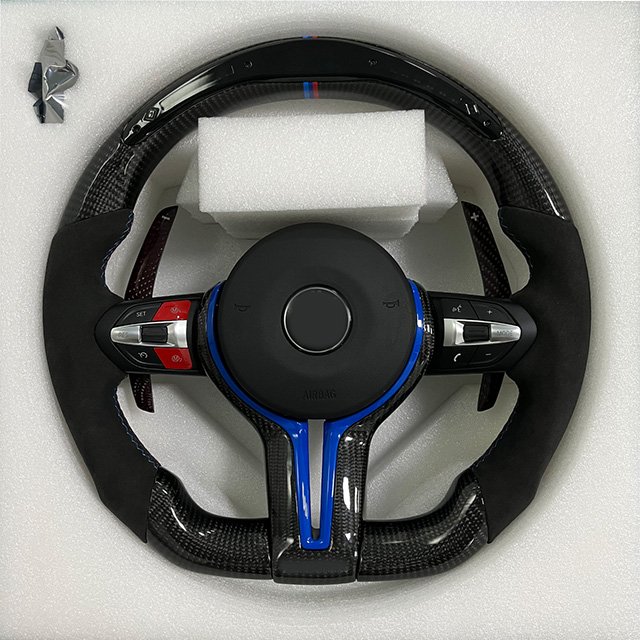 Personalized customization LED Display Car Steering Theel For BMW M3 F30 M5 F10 F12 F01 F20 F02 Carbon Fiber Steering Wheel