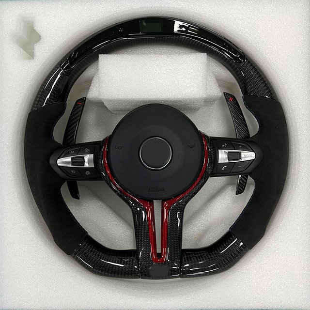 Personalized customization LED Display Car Steering Theel For BMW M3 F30 M5 F10 F12 F01 F20 F02 Carbon Fiber Steering Wheel