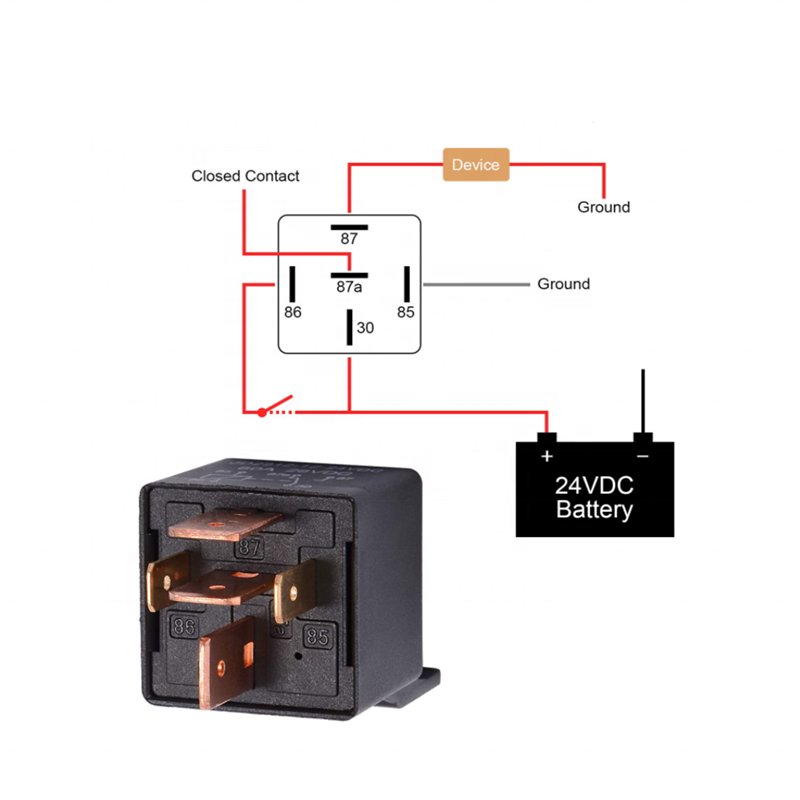 5-Pin Car Relay 24V 80A Relay On/Off Normal JD2912-1Z-24VDC 80A 28VDC Truck Boat Van Vehicle Automotive Car Relay 24V Switch