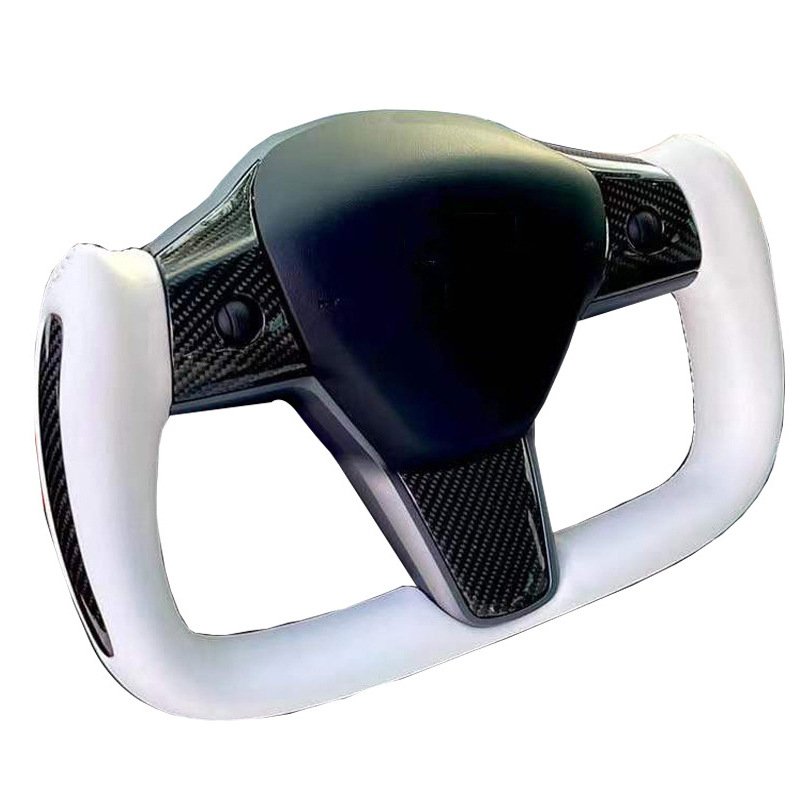 Customize Tesla Model Y Model 3 carbon fiber Yoke Steering Wheel