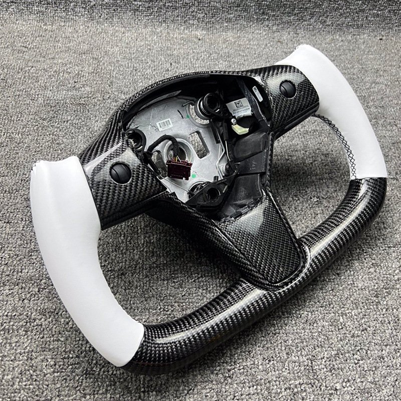 Customize Tesla Model Y Model 3 carbon fiber Yoke Steering Wheel