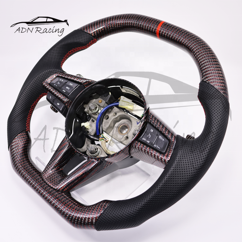 2016-2020 Red Reflective Carbon Fiber Steering Wheel For MAZDA MX-5 Miata
