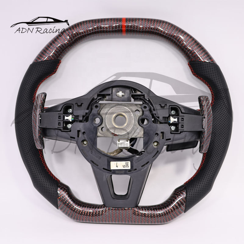 2016-2020 Red Reflective Carbon Fiber Steering Wheel For MAZDA MX-5 Miata