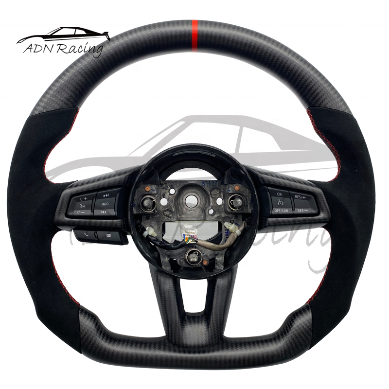2016-2020 Red Reflective Carbon Fiber Steering Wheel For MAZDA MX-5 Miata