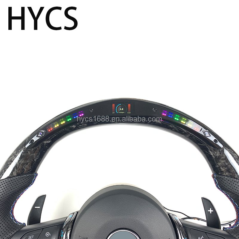 Custom Car Interior Accessories Forged LED Carbon Fiber Steering Wheel For BMW 3 Series F30 5 Series F10 F Full Series